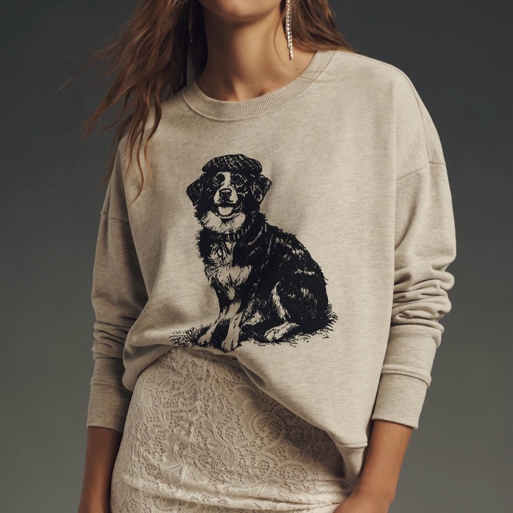 NWT Maeve Best in Show Dog Sweatshirt | Anthropologie | Aussie Design